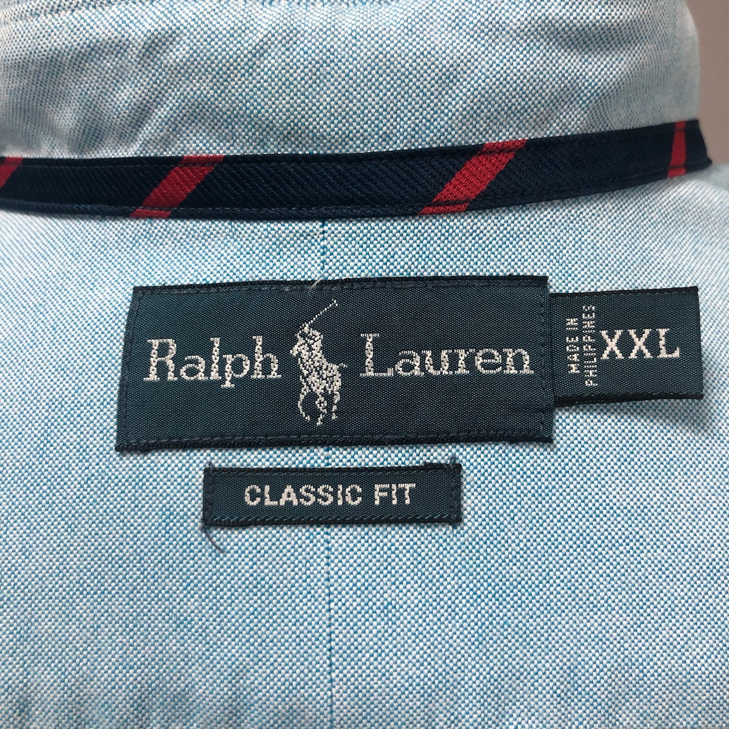 Camisa de botones Polo Ralph Lauren 🏇🏼 Oxford en color celeste Talla XXL Entalle Clásico (ver descripción)