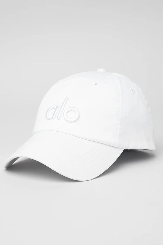 Gorra Alo🧘🏻‍♀️ color blanco con cierre de velcro