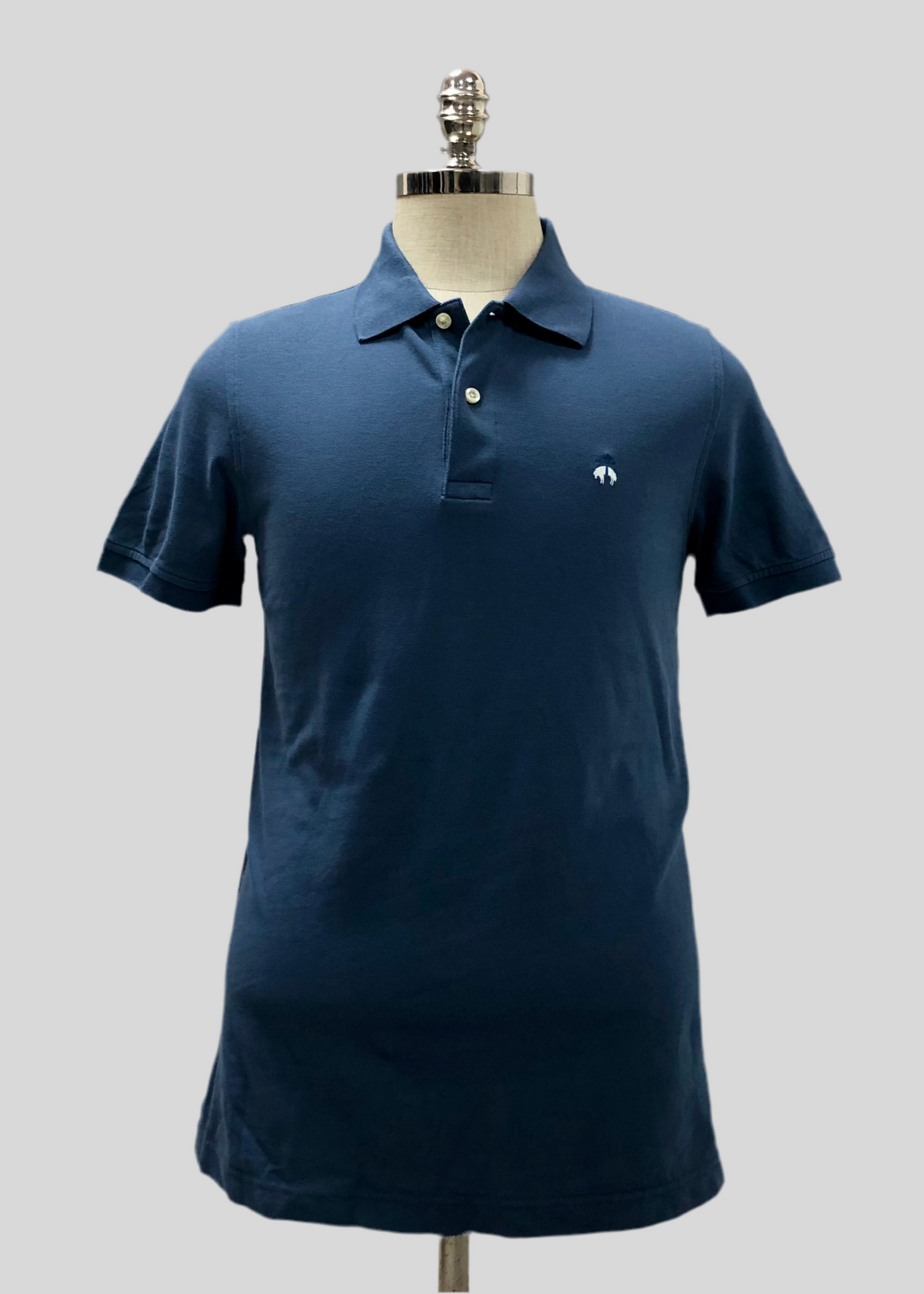 Camiseta Polo Brooks Brothers 🐑 color azul grisáceo Talla S Entalle Slim Fit