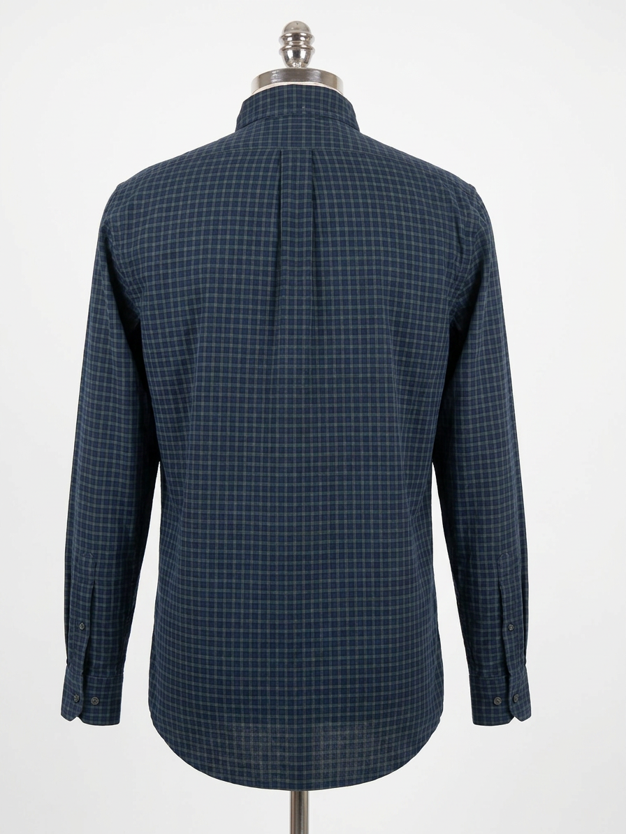 Camisa Polo Ralph Lauren 🏇🏼 de cuadros verde oscuro y azul navy Talla L Entalle Regular