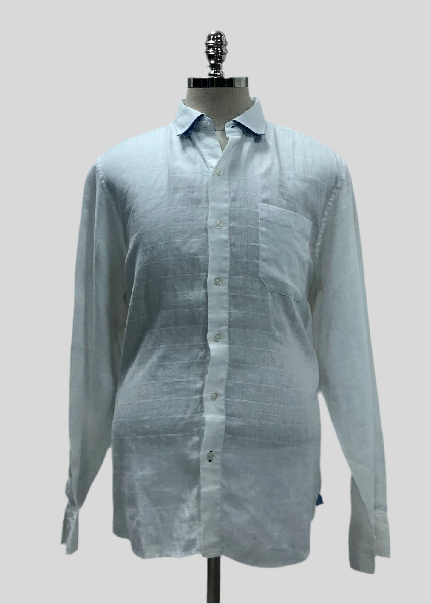 Camisa de botones Tommy Bahama 🌴 color blanco con diseño tejido Talla L Entalle Regular