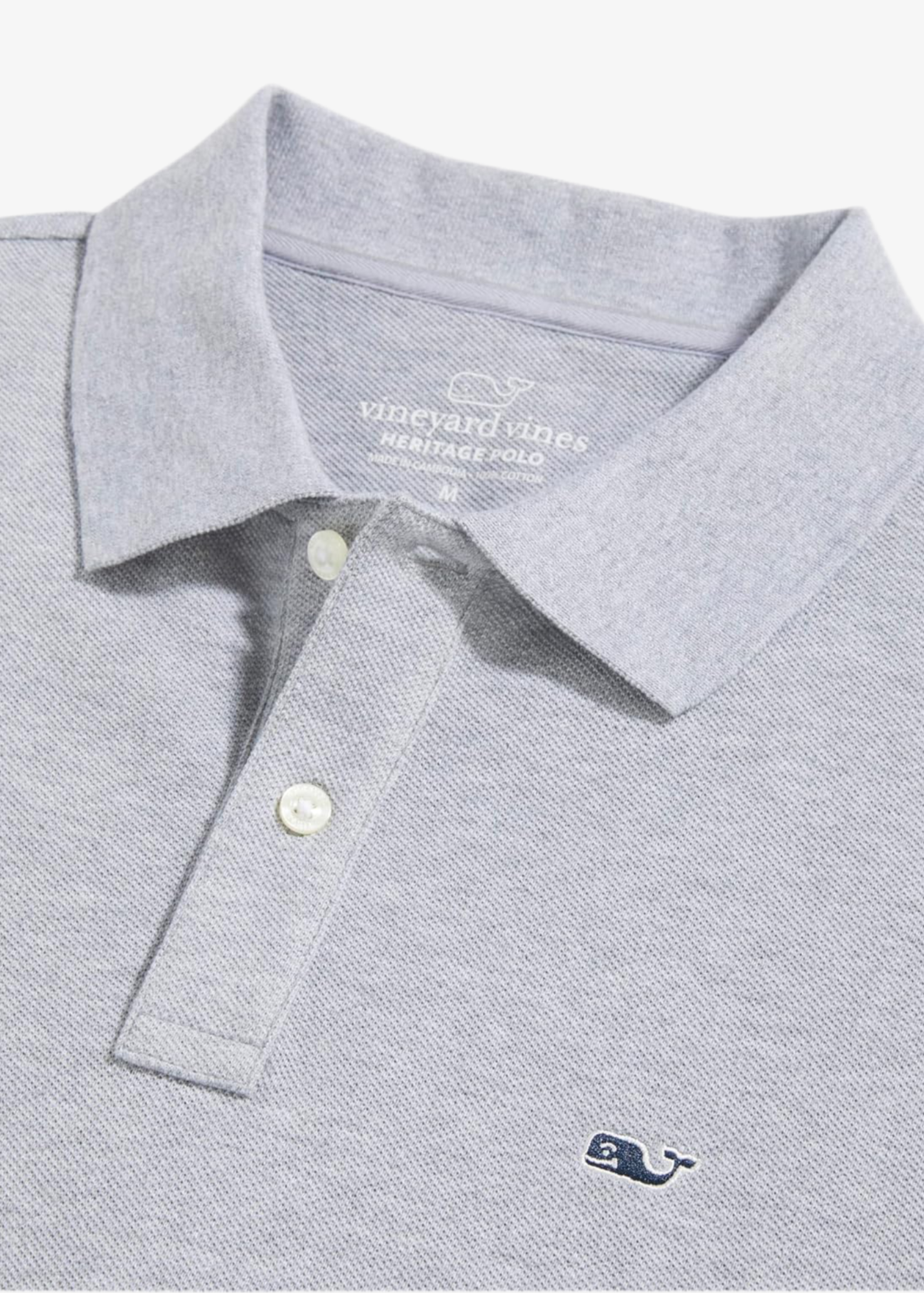 Camiseta Polo Vineyard Vines 🐳 color gris claro Talla M Entalle Slim Fit