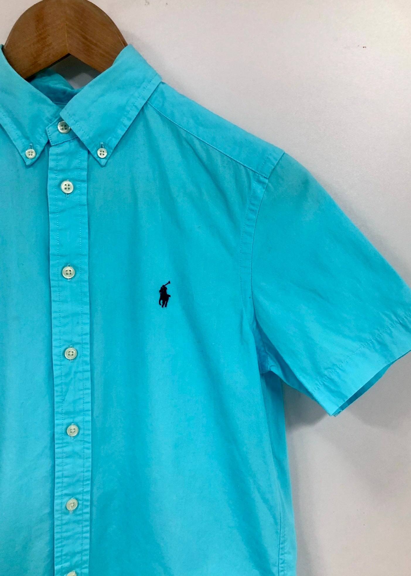 Camisa de niño Polo Ralph Lauren 🏇🏼 Color turquesa Talla M (10-12) Entalle Regular