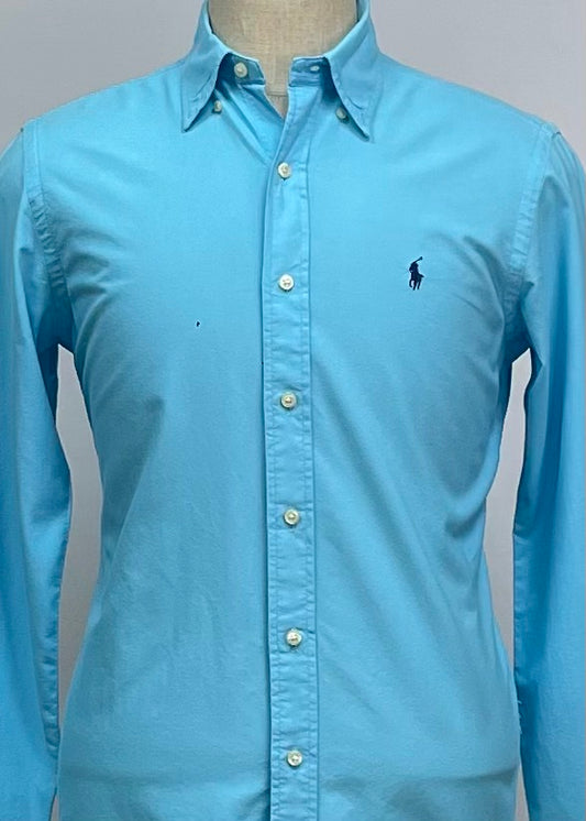 Camisa de botones Polo Ralph Lauren 🏇🏼 Oxford en color turquesa intenso Talla S Entalle Clásico