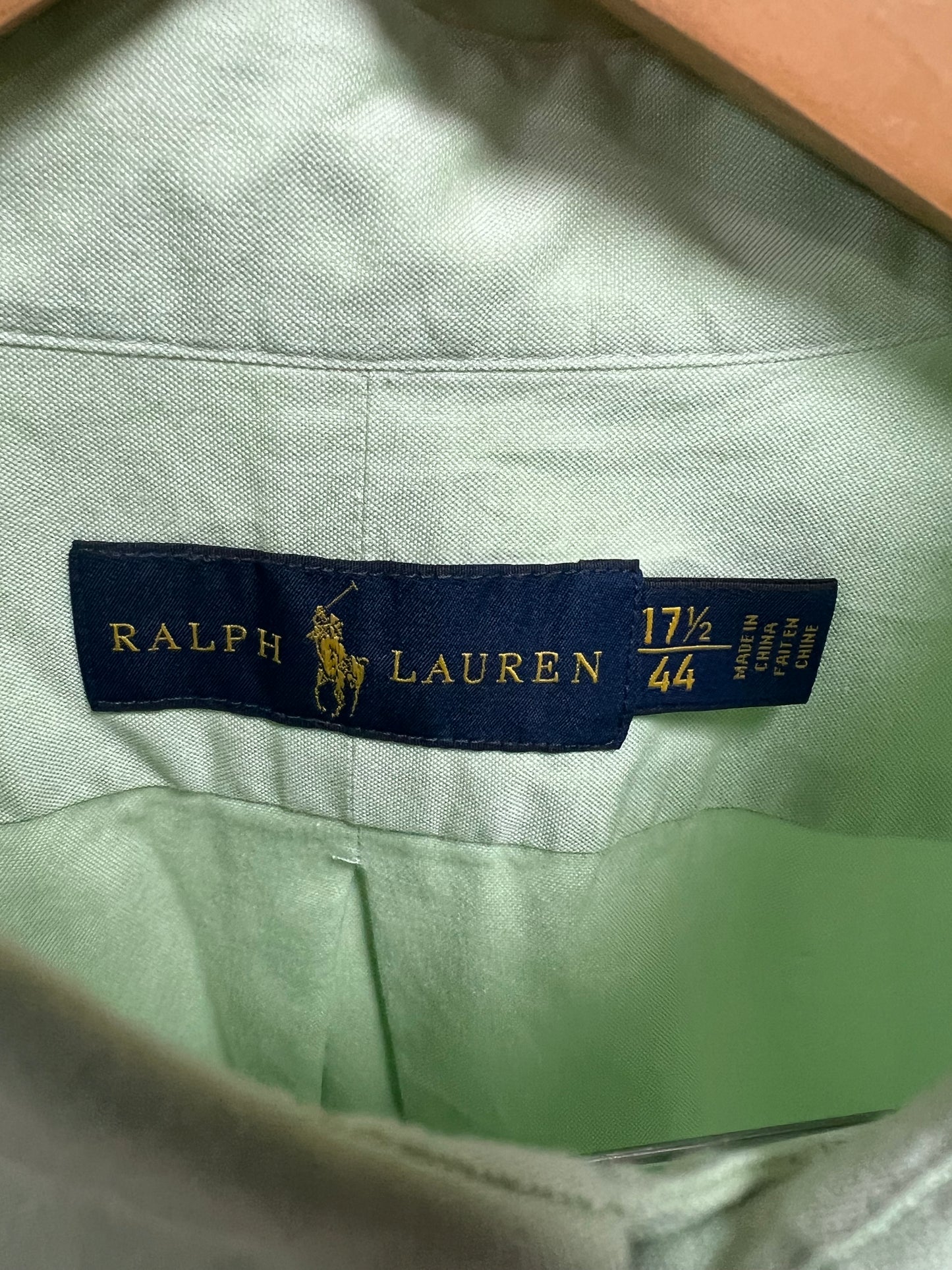 Camisa de botones Polo Ralph Lauren 🏇🏼 color verde claro Talla XL Entalle Regular