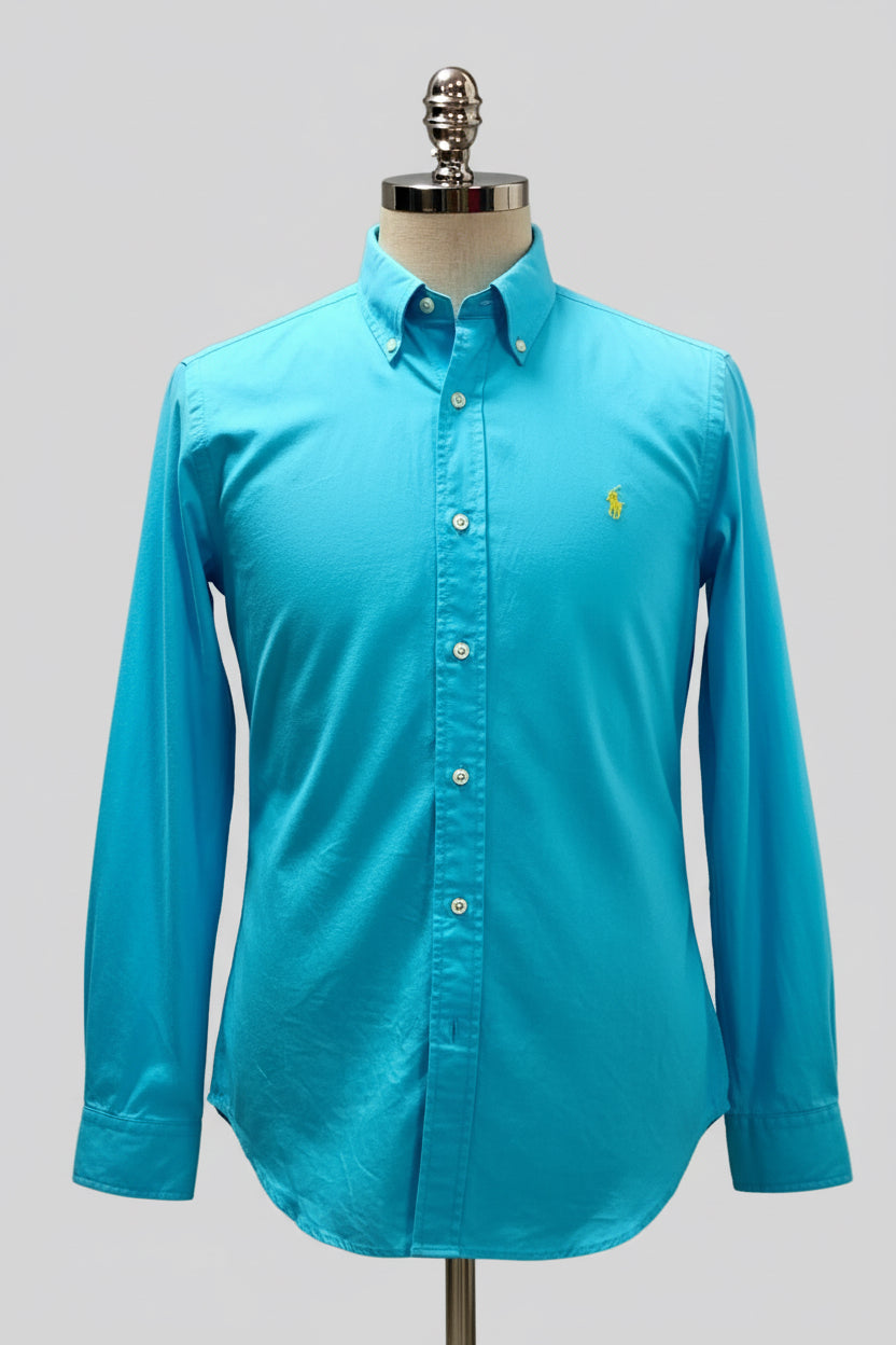 Camisa de botones Polo Ralph Lauren 🏇🏼 Oxford en color turquesa intenso Talla M Entalle Regular