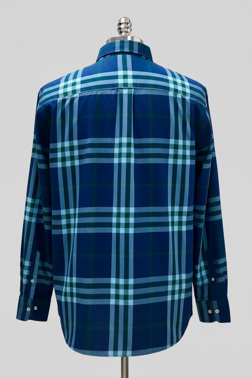 Camisa de botones Vineyard Vines 🐳 de cuadros en color azul, verde y blanco Talla L Entalle Slim Fit
