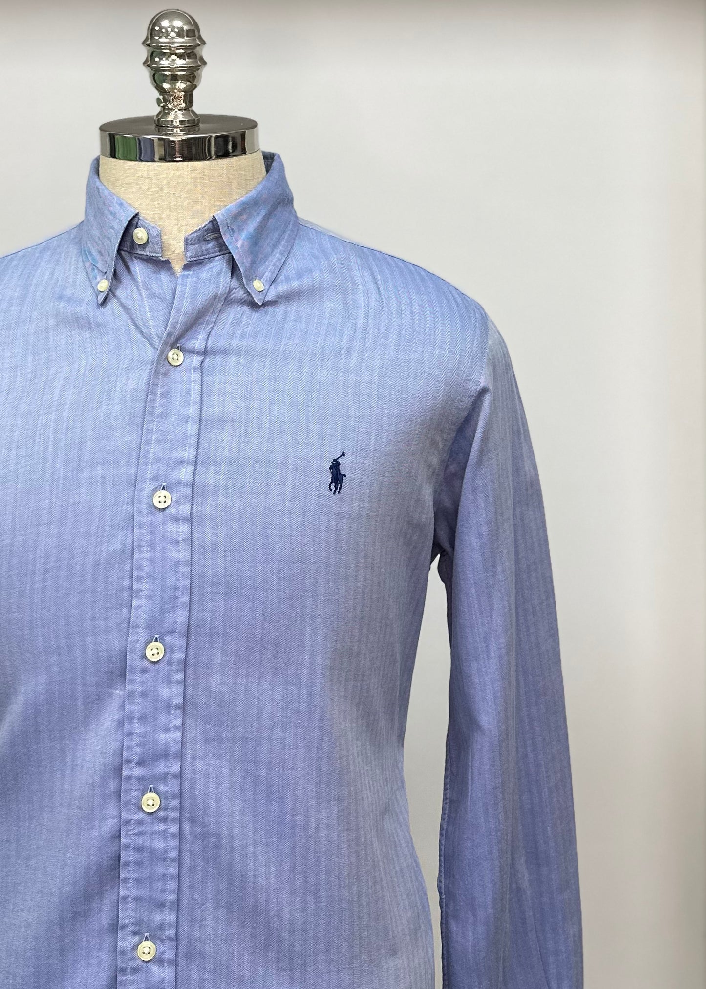 Camisa de botones Polo Ralph Lauren 🏇🏼 con finas rayas en color azul Talla S Regular