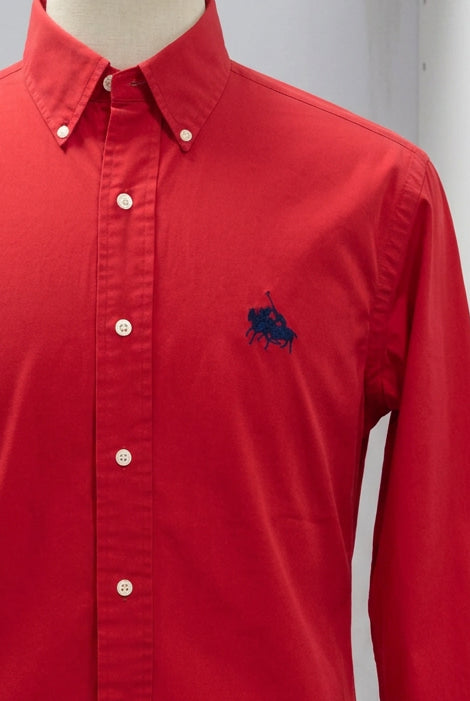 Camisa de botones Polo Ralph Lauren 🏇🏼 Oxford Big Pony en color rojo Talla L Entalle Clásico