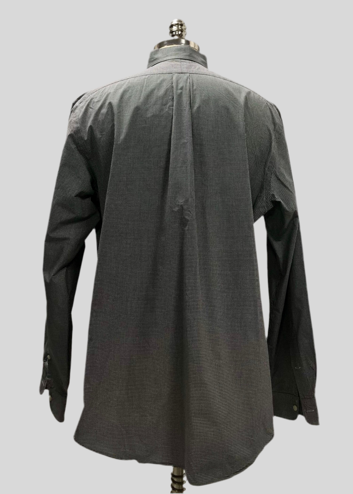 Camisa de botones Polo Ralph Lauren 🏇🏼 con patron de cuadros finos negro y blanco Talla XL Entalle Regular