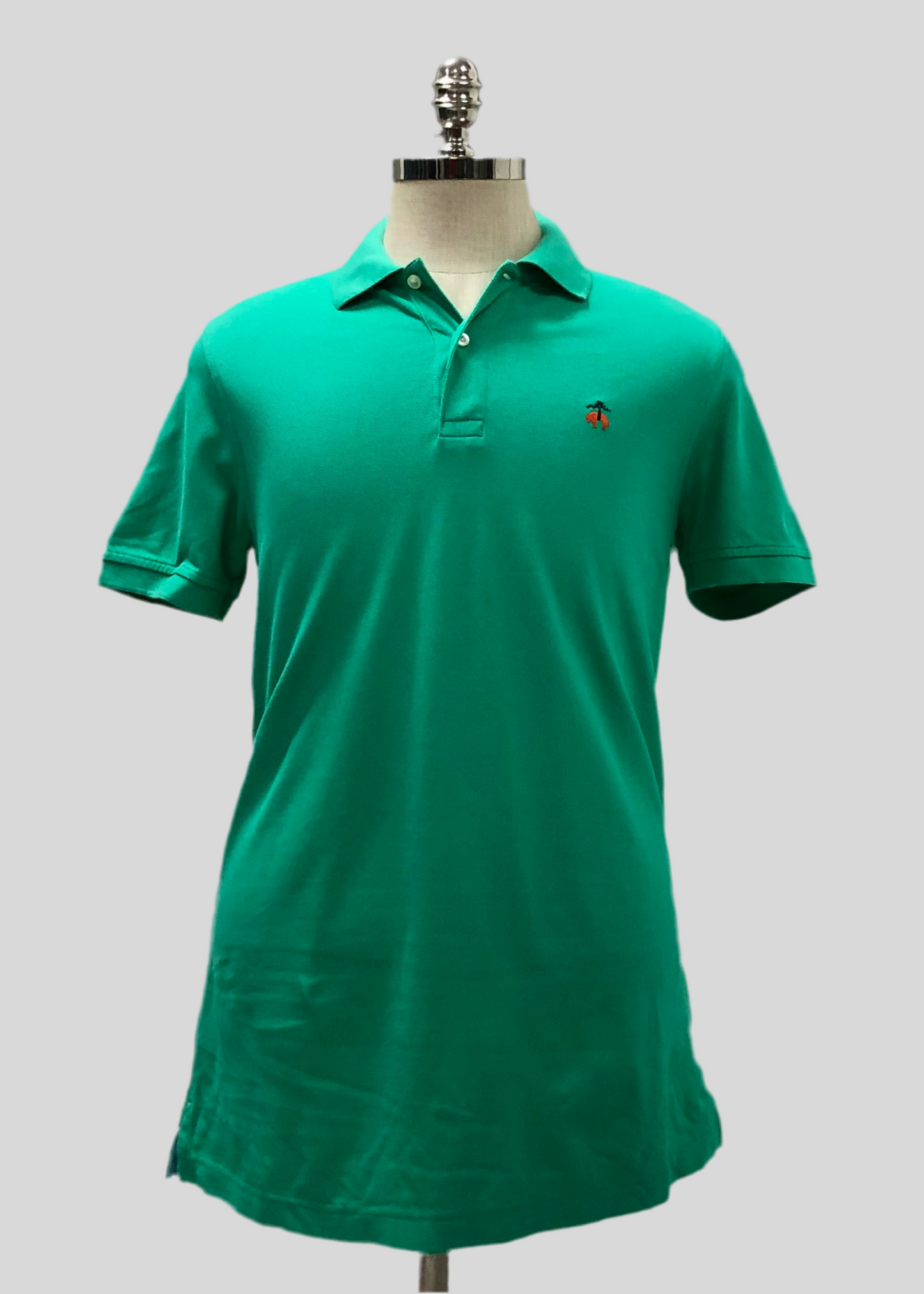 Camiseta Polo Brooks Brothers 🐑 color verde intenso Talla M Entalle Slim Fit