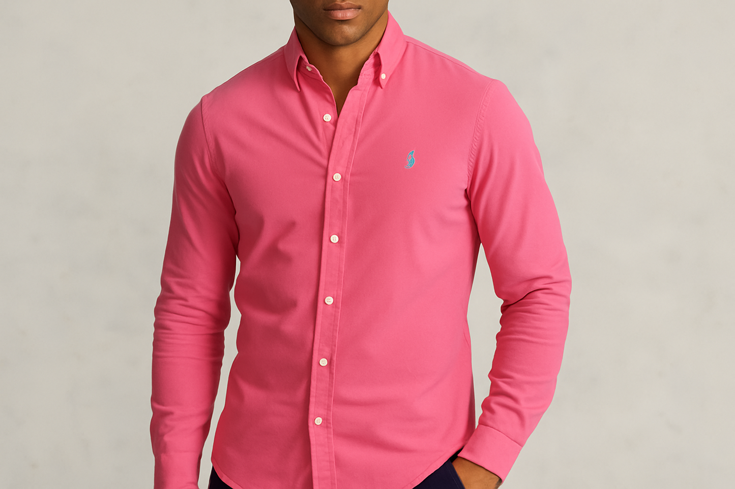 Camisa de botones Polo Ralph Lauren 🏇🏼 en color rosado magenta Talla S Entalle Regular