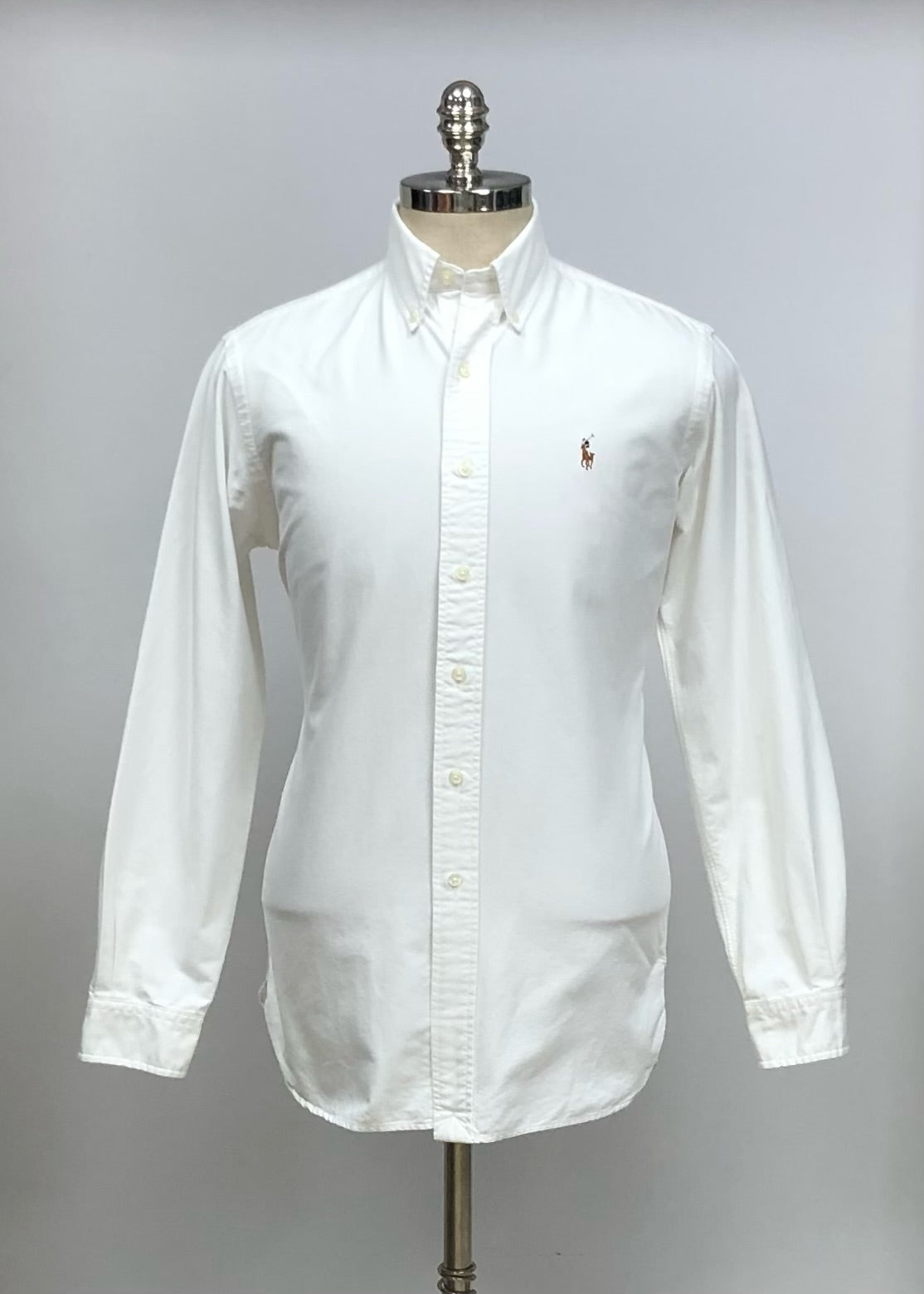 Camisa de botones Polo Ralph Lauren 🏇🏼 Oxford en color blanco Talla S Entalle Clásico