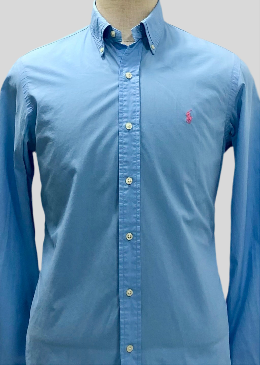 Camisa de botones Polo Ralph Lauren 🏇🏼 color celeste Talla S Entalle Regular (ver descripción)