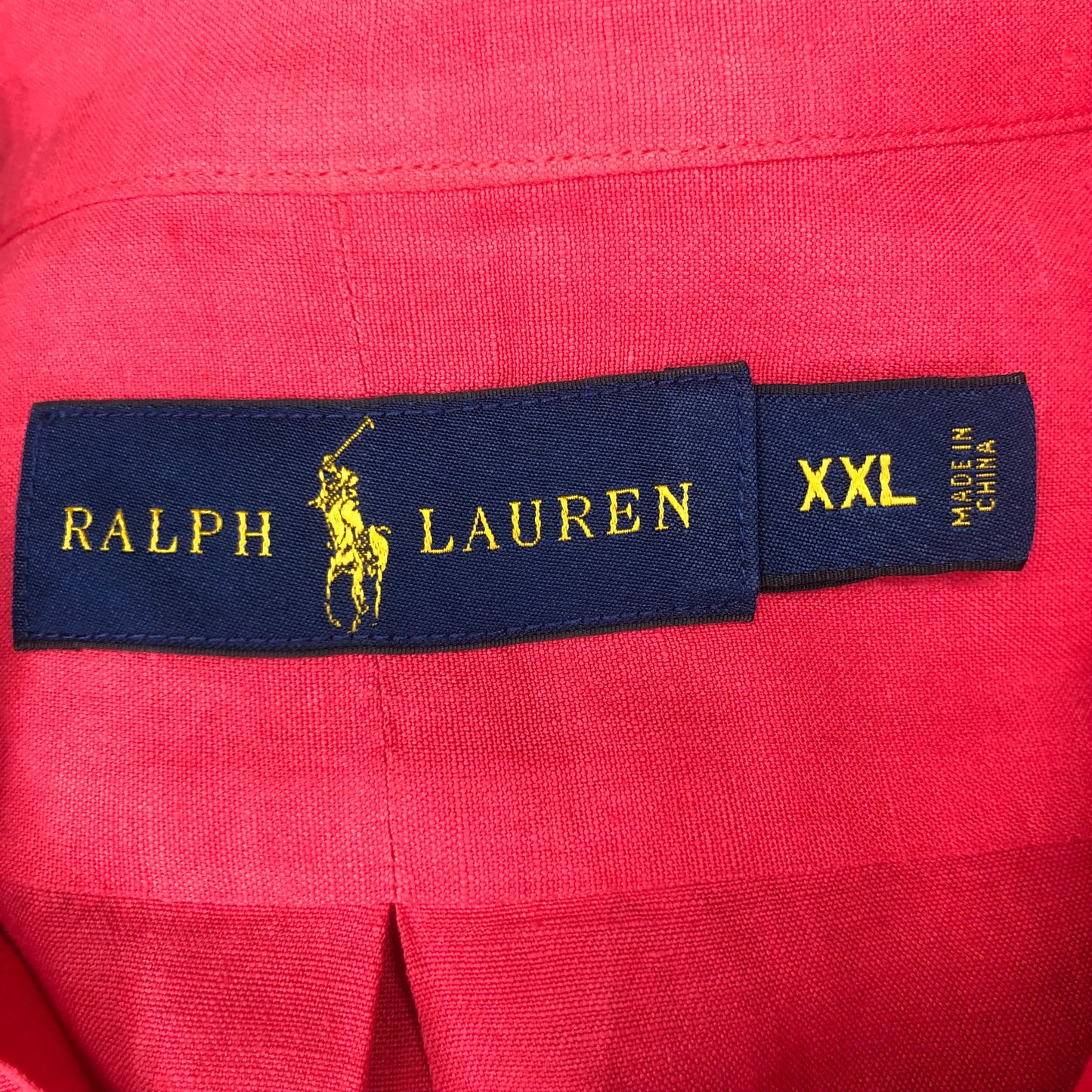 Camisa de botones Polo Ralph Lauren 🏇🏼 De Lino en color rojo Talla XXL Entalle Regular