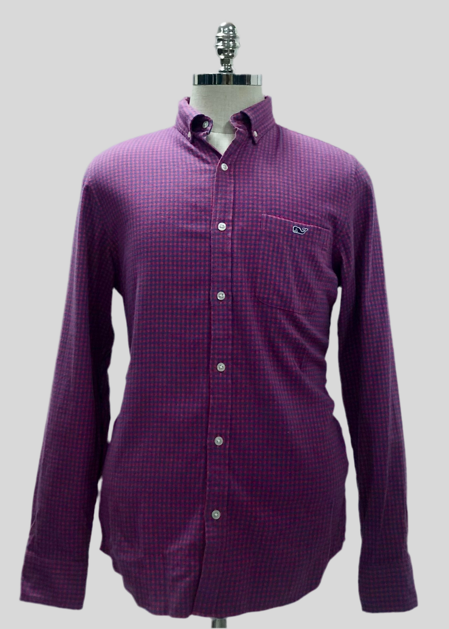 Camisa de botones Vineyard Vines 🐳 con patrón de cuadros en color rojo y azul Talla L Entalle Slim Fit