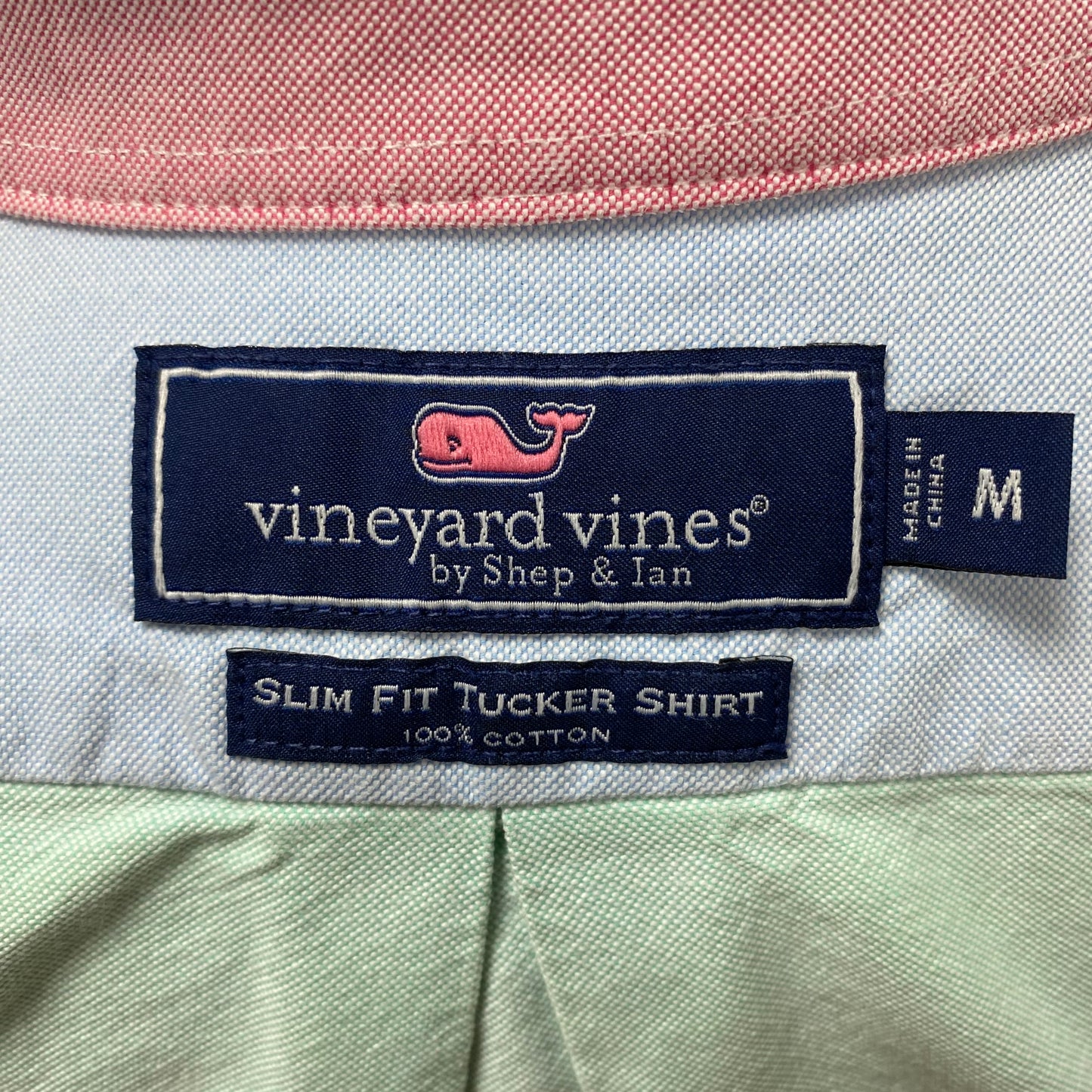 Camisa de botones Vineyard Vines 🐳 Oxford con franjas multicolor Talla M Entalle Slim Fit (ver descripción)