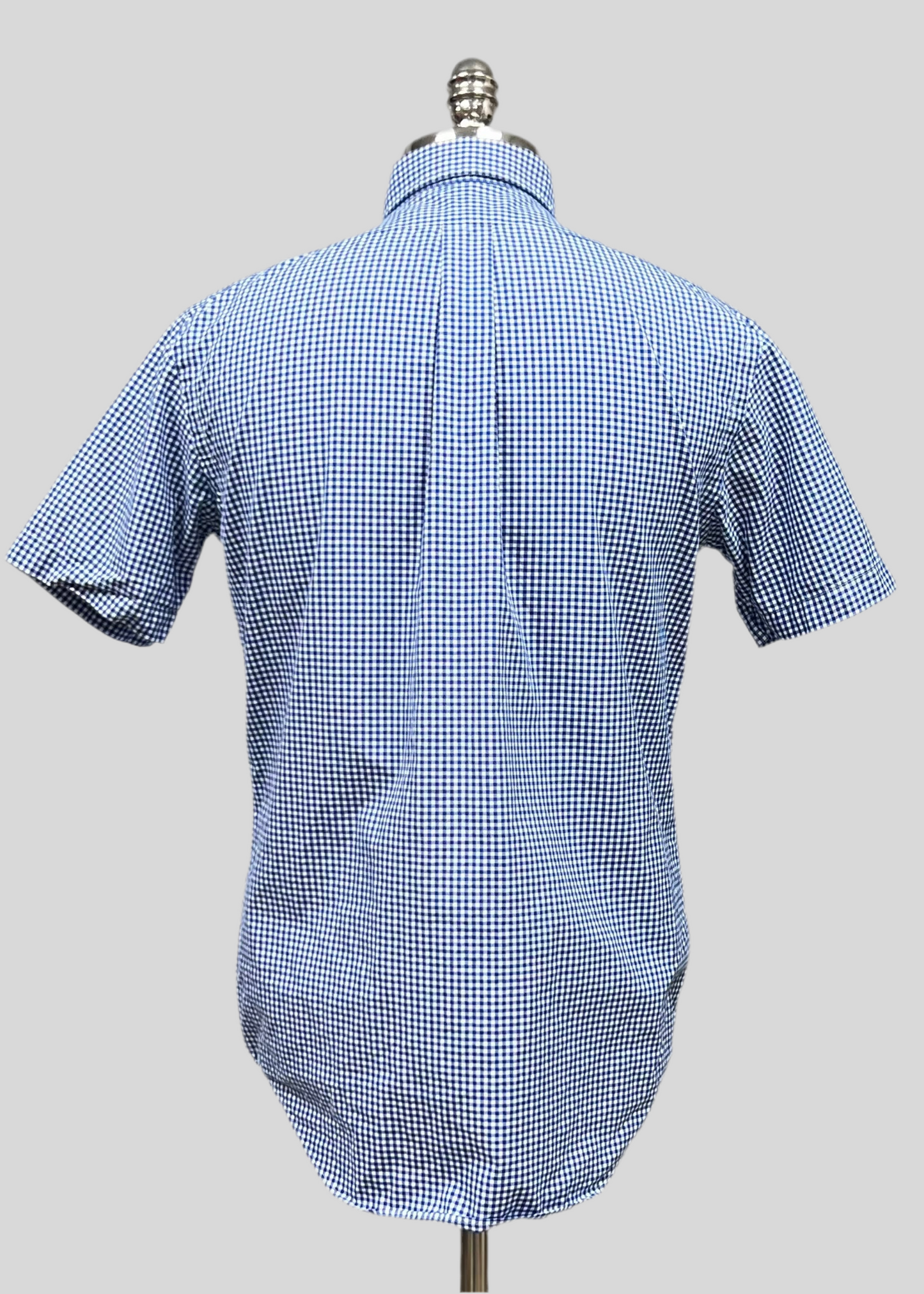 Camisa Polo Ralph Lauren 🏇🏼 con patron de cuadros gingham azul y blanco Talla M Entalle Regular