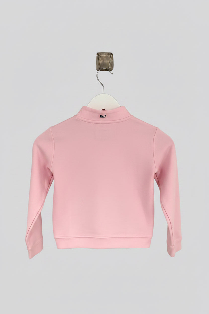 Sueter Jersey de niña Vineyard Vines 🐳 color rosado claro con logo azul navy Talla XS (5-6)
