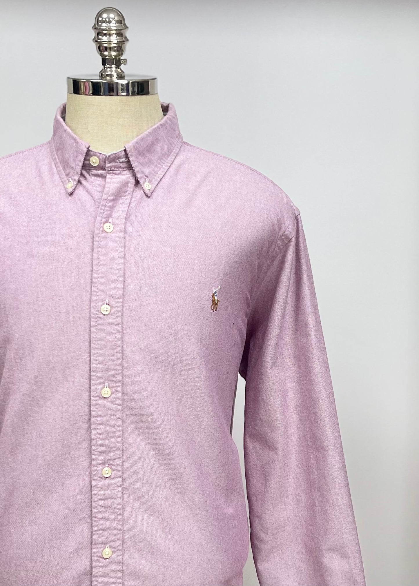 Camisa de botones Polo Ralph Lauren 🏇🏼 Oxford en color lila oscuro Talla XXL Entalle Regular