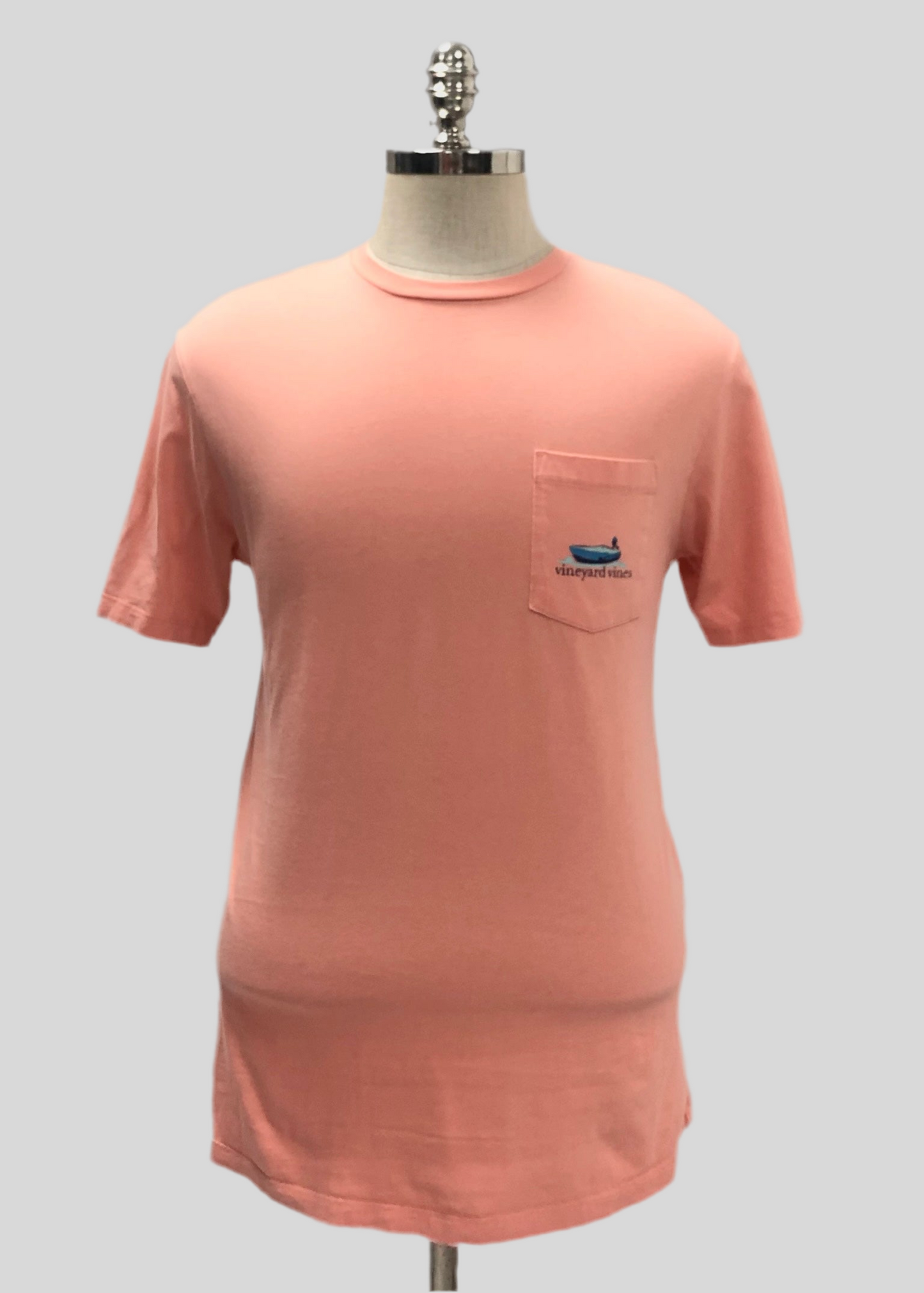 Camiseta cuello redondo Vineyard Vines 🐳 color rosado con Diseño de playero Talla Small