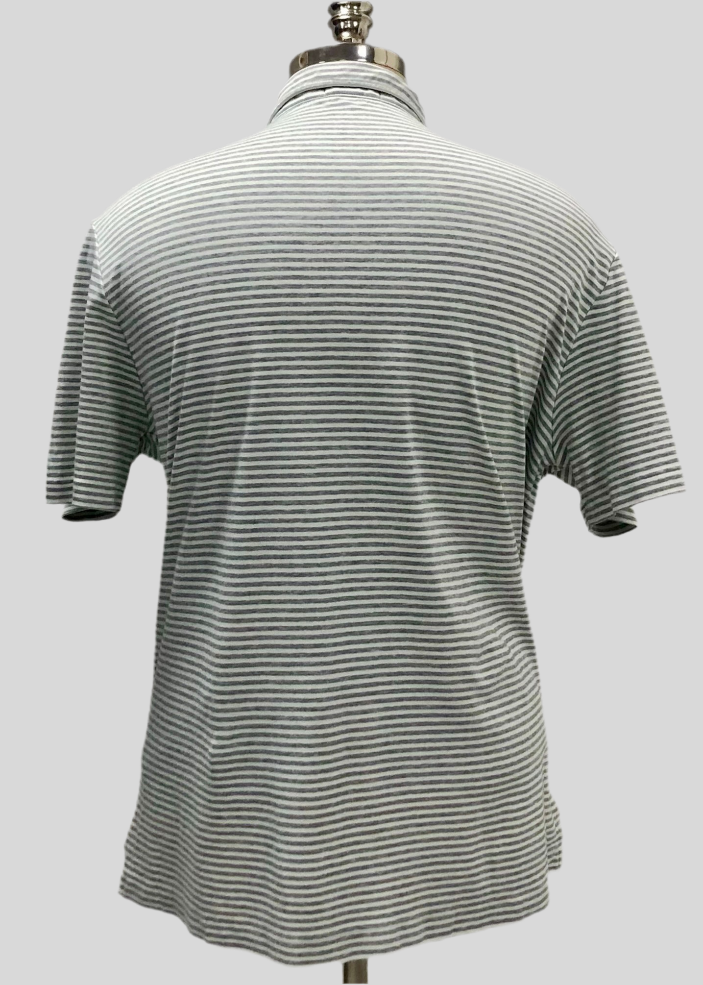 Camiseta Polo Ralph Lauren 🏇🏼 de rayas en color gris y blanco Talla L Entalle Clásico