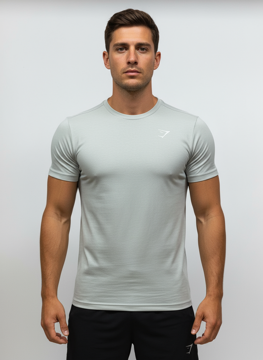 Camiseta cuello redondo Gymshark 🏋🏽 color gris manga corta Talla S