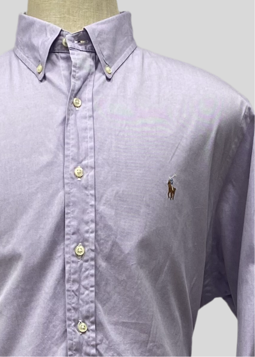 Camisa de botones Polo Ralph Lauren 🏇🏼  en color Lila Talla XL Entalle Regular