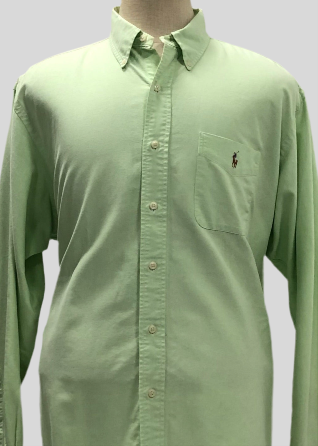 Camisa de botones Polo Ralph Lauren 🏇🏼 Oxford en color verde menta Talla XL Entalle Clásico (ver descripción)