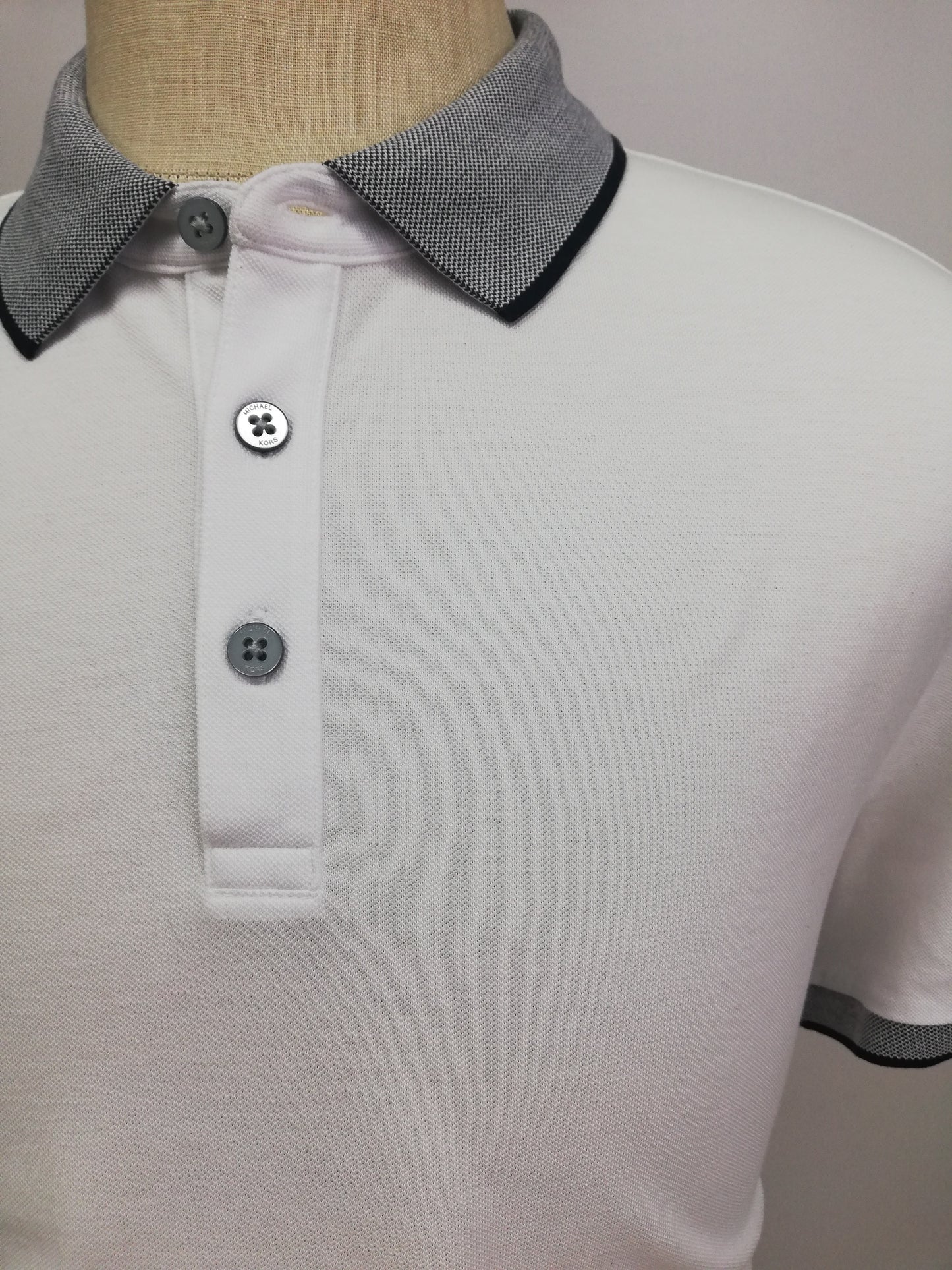 Camiseta Polo Michael Kors color blanco Talla XL Entalle Regular