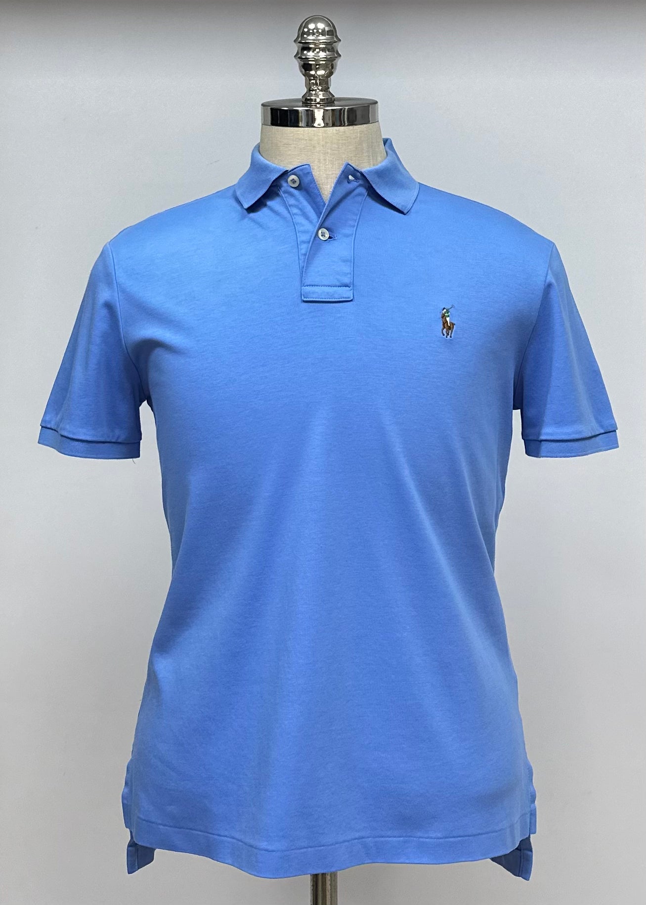 Camiseta Polo Ralph Lauren 🏇🏼 Pima color Celeste Talla M Entalle Regular