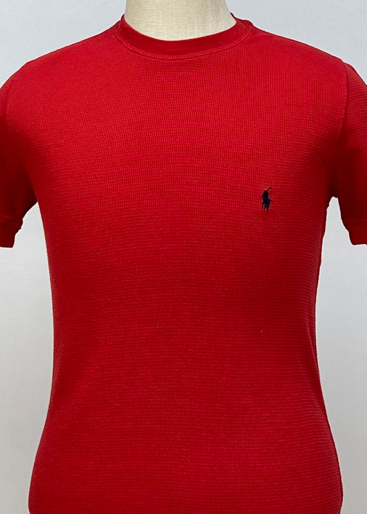 Camiseta cuello redondo Polo Ralph Lauren 🏇🏼 Waffle color rojo manga corta Talla S