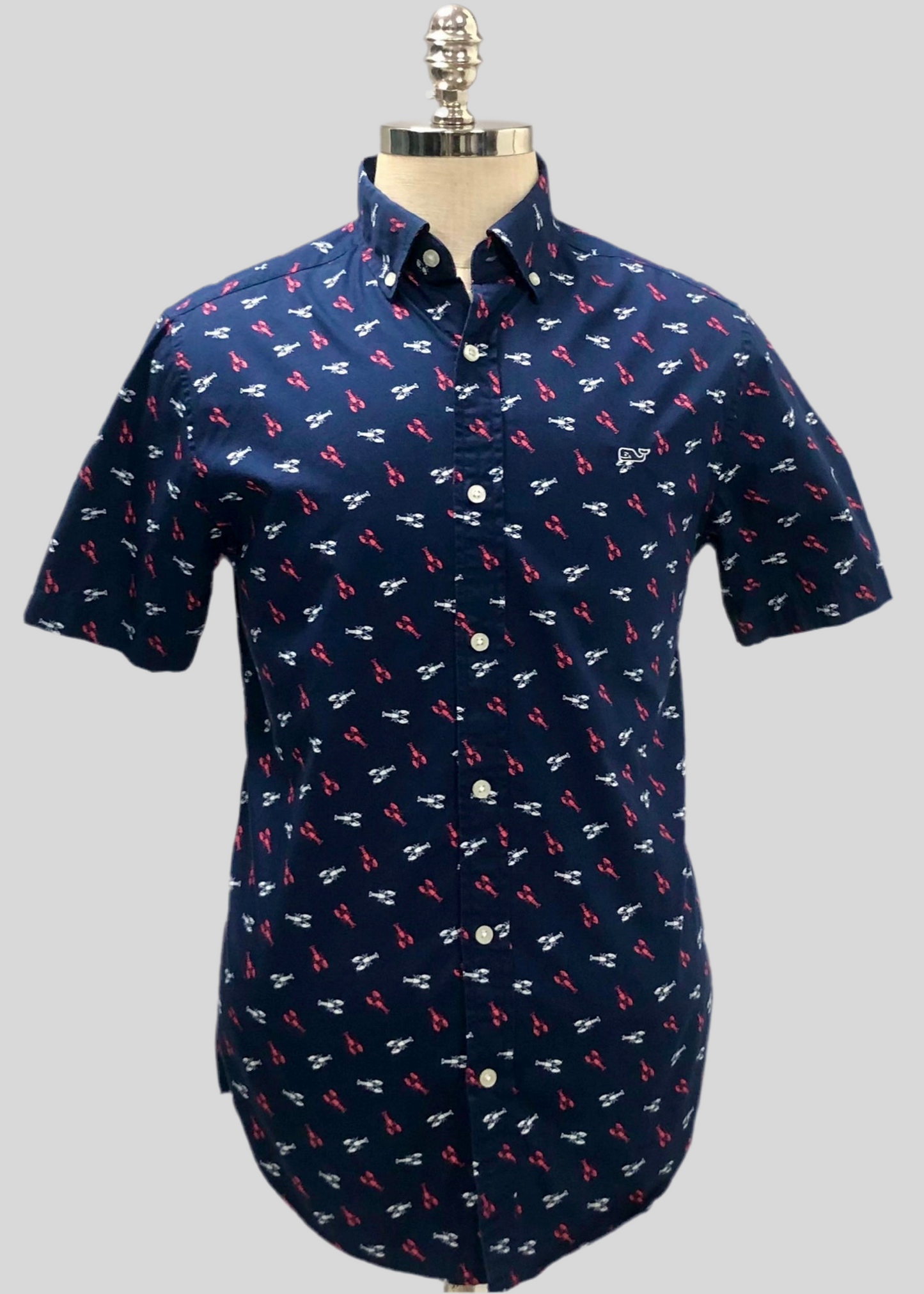 Camisa de botones Vineyard Vines 🐳 color azul navy con diseño de langostas Talla S Entalle S Regular