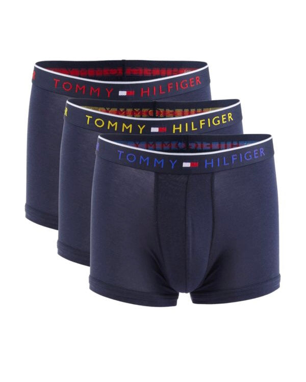 Paquete de 3 Boxer Briefs Tommy Hilfiger 🇺🇸 Luxe Stretch Tela algodón stretch color azul navy Talla M