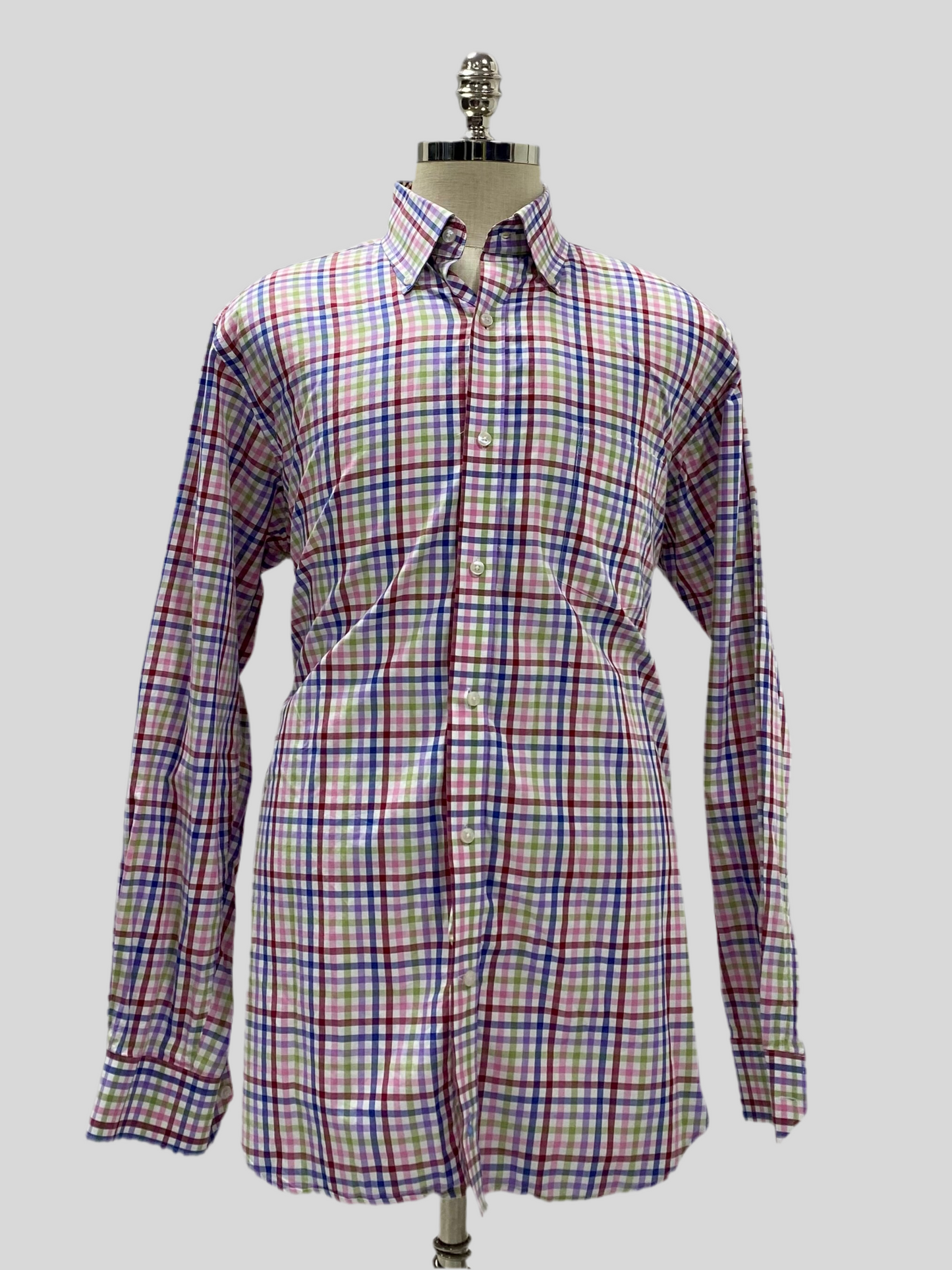 Camisa de botones TailorByrd 🦩 Con patrón de cuadros multicolor Talla XL Entalle Regular