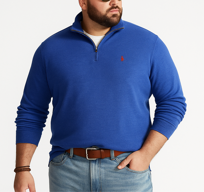 Sueter Jersey Polo Ralph Lauren 🏇🏼 color celeste con logo en rojo Talla XXL