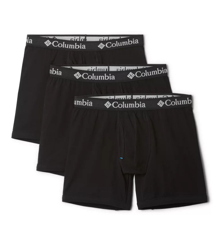 Combo de 3 Boxers Briefs Columbia 🔷 Tela de algodón stretch color Negro Talla   L