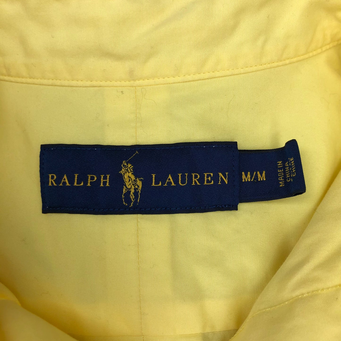 Camisa de botones Polo Ralph Lauren 🏇🏼 en color amarillo claro Talla M Entalle Regular