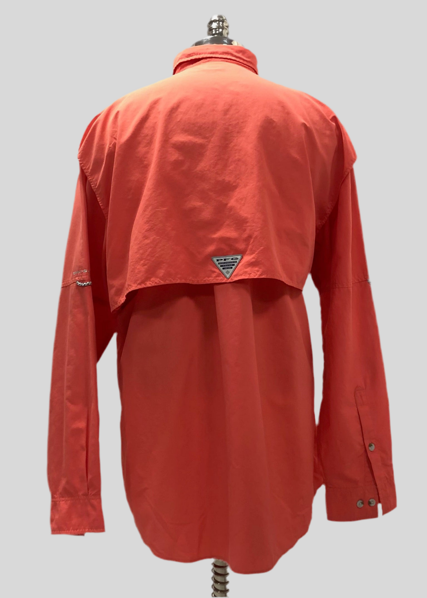 Camisa Columbia 🔹color naranja con Omni Shade Manga larga Talla XL