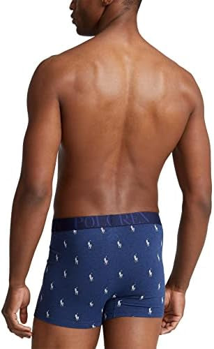 Paquete de 3 Boxer Briefs Polo Ralph Lauren 🏇🏼 Classic Fit Tela algodón stretch color azul, celeste y con diseño de logo Talla S