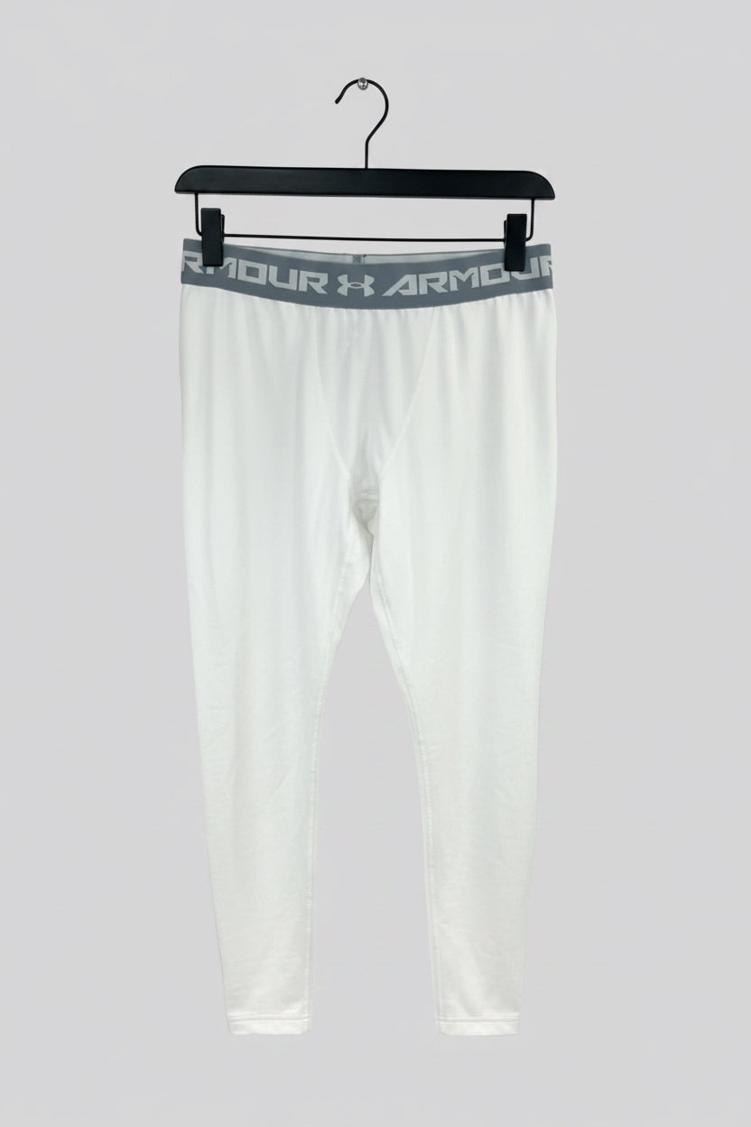 Mallas de entrenamiento Under Armour 🏋🏽 Pro Dri-FIT para hombre en Color blanco y cintura gris Talla XXL