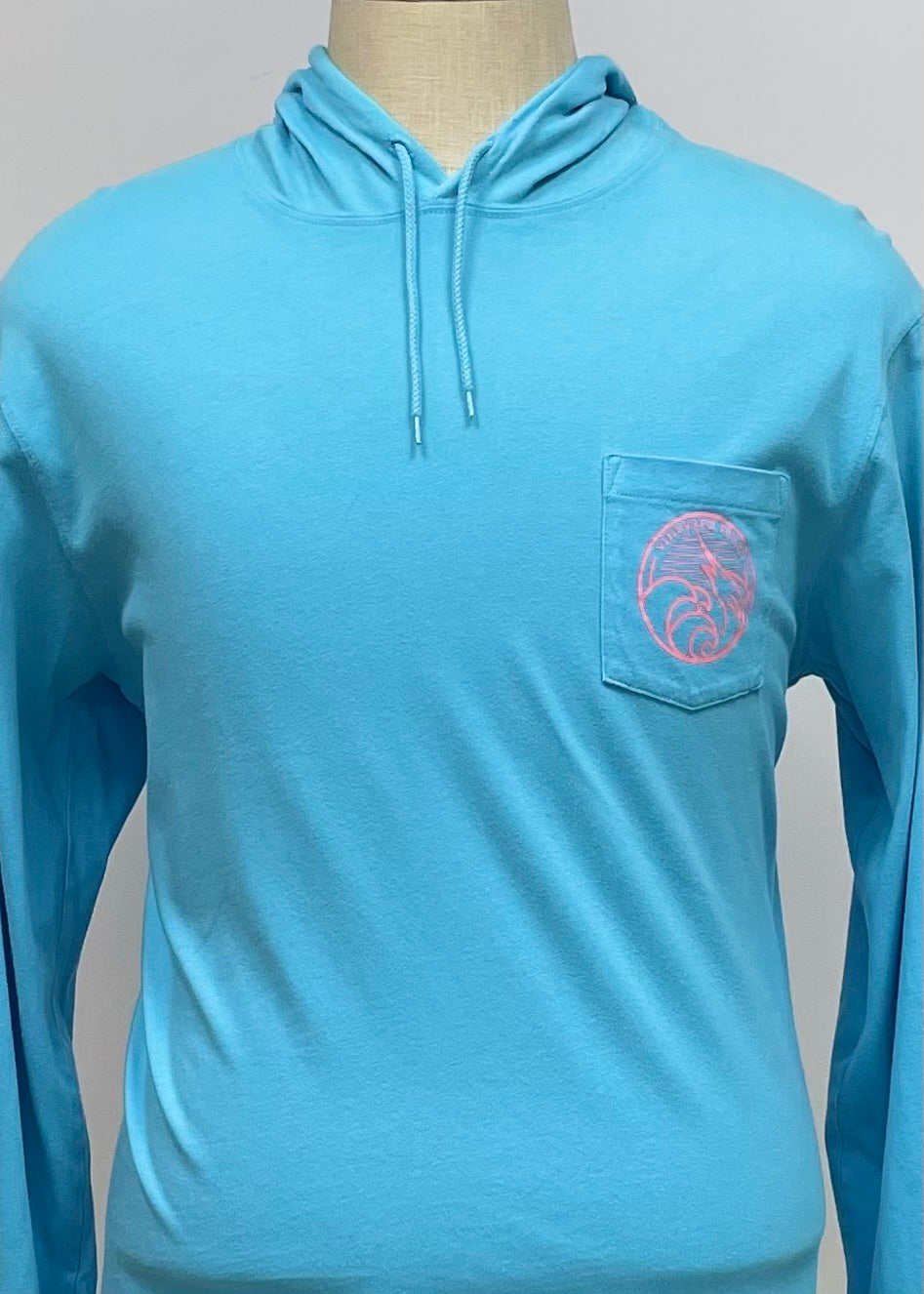 Camiseta con capucha Vineyard Vines 🐳 color turquesa con logo de Olas en bolsillo Talla Medium