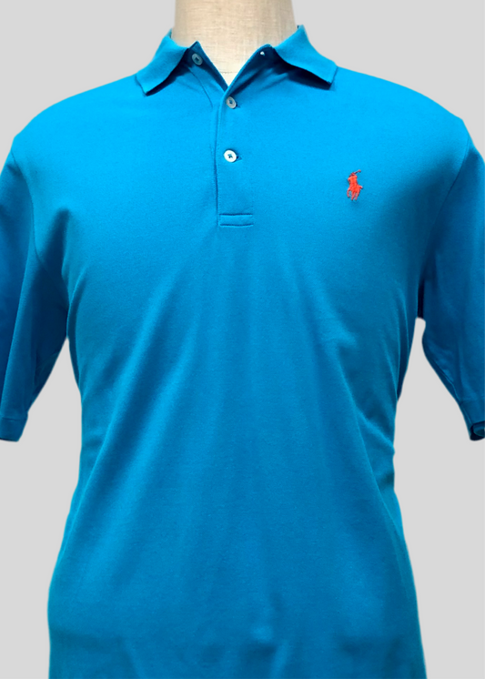 Camiseta Polo Ralph Lauren 🏇🏼 Color turquesa intenso Talla L Entalle Regular (ver descripción)