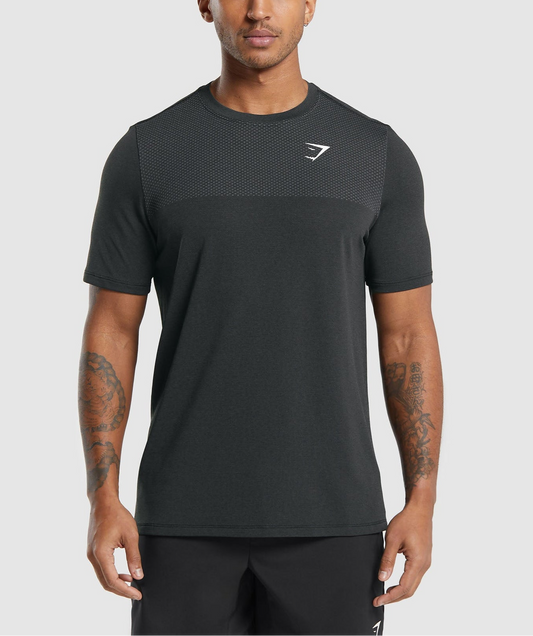 Camiseta de entrenamiento cuello redondo Gymshark 🏋🏽 color negro manga corta Talla XL