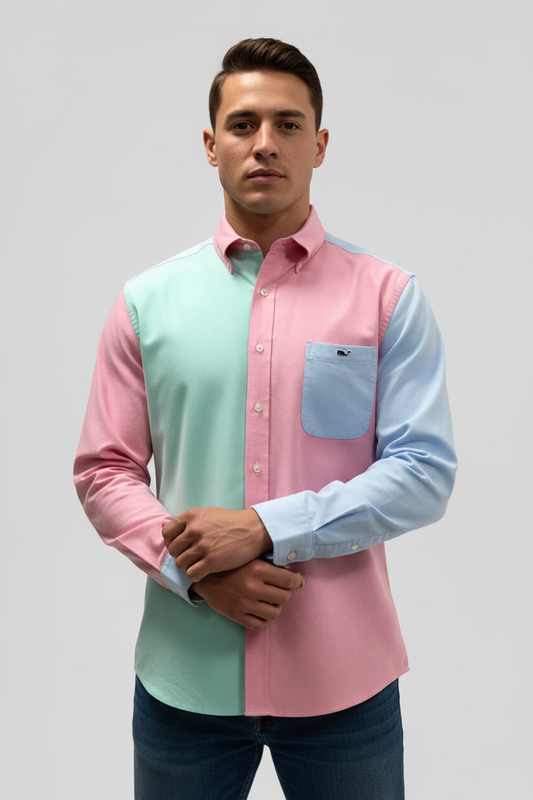 Camisa de botones Vineyard Vines 🐳 Oxford con franjas multicolor Talla L Entalle Slim Fit