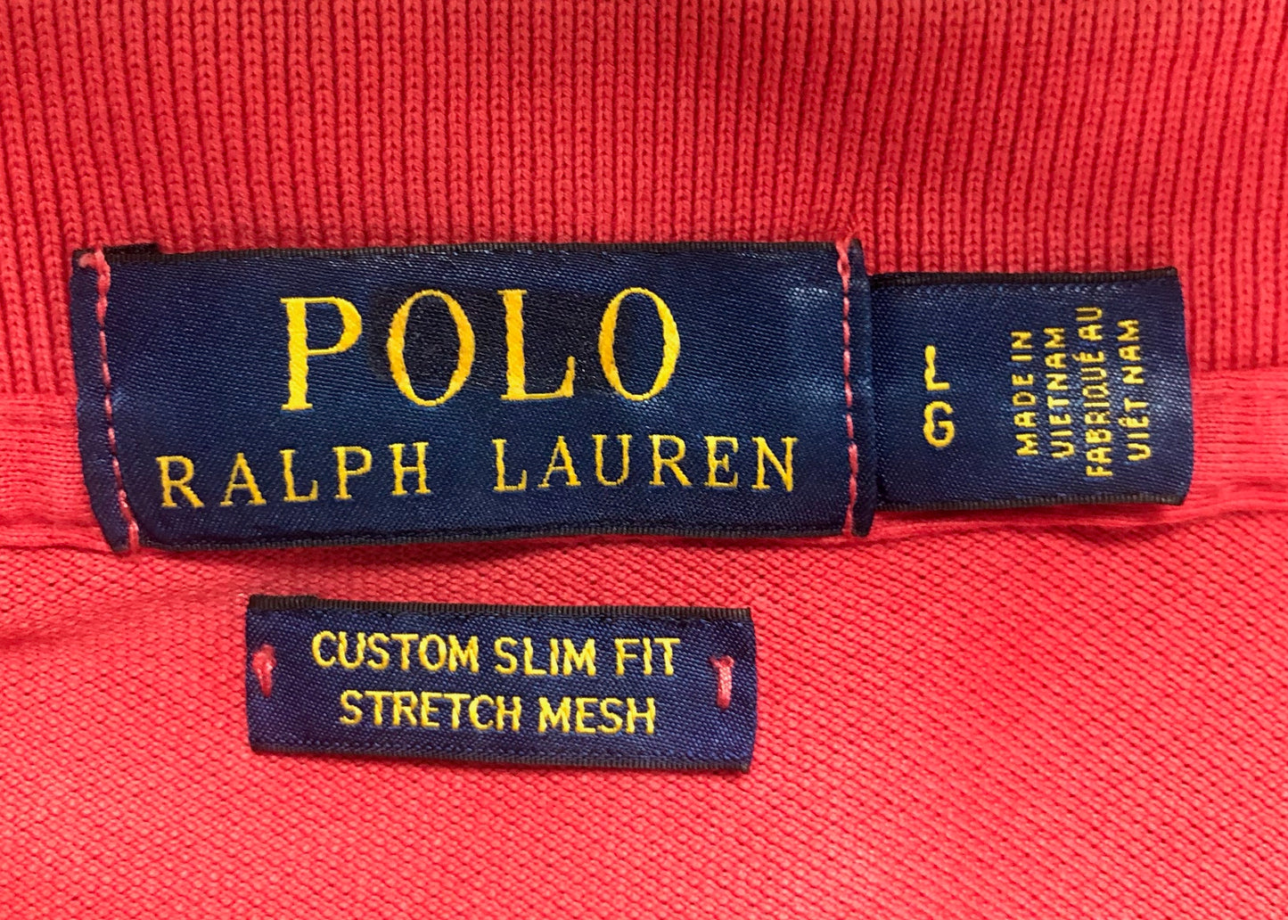 Camiseta Polo Ralph Lauren 🏇🏼 color rojo cobrizo Talla L Entalle Custom Slim Fit