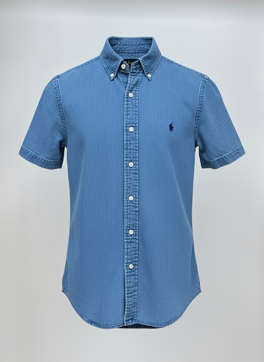 Camisa de botones Polo Ralph Lauren 🏇🏼 de jeans en color azul oscuro Talla XS Entalle Slim Fit