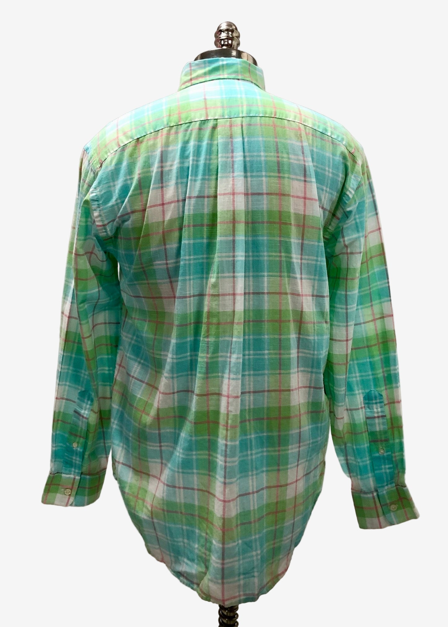 Camisa Vineyard Vines 🐳 de cuadros tartán en color verde, turquesa y blanco Talla S Entalle Regular