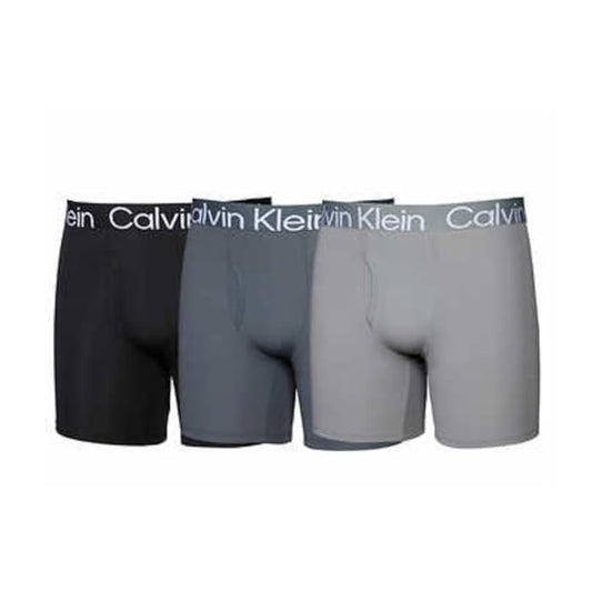 Paquete de 3 Calzoncillos tipo Boxer Calvin Klein de Microfibra - Tela ligera en Talla XL