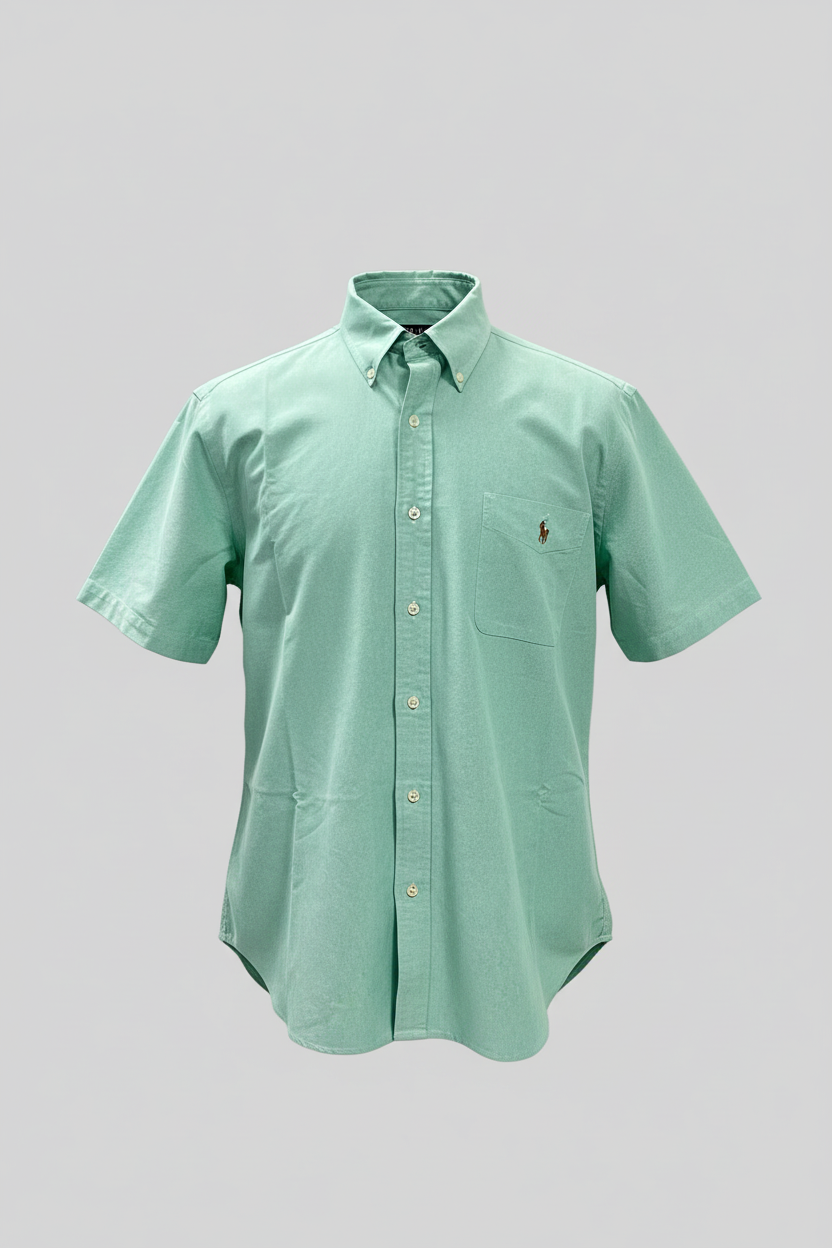 Camisa de botones Polo Ralph Lauren 🏇🏼 Oxford Color verde menta Talla XL Entalle Regular